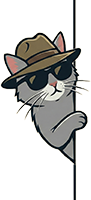 Undercover Vibe mascot cat illustration
